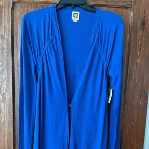 NWT Anne Klein Cobalt Blue Cardigan Sweater M